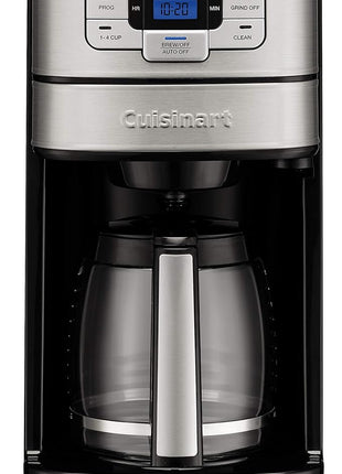 Cuisinart Automatic Grind & Brew 12-Cup Coffee Maker with Blade Grinder, Programmable Coffee Machine Glass Carafe with 1-4 Cup Setting, Brew Pause, Grind-Off Option, DGB-400NAS, Black/Stainless Steel