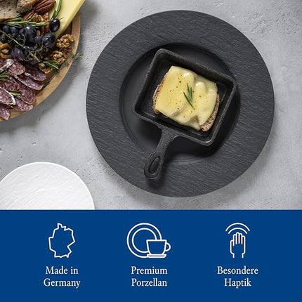 Villeroy & Boch Manufacture Rock Dinner Plate, 10.5 in, Premium Porcelain, Black