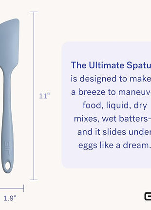 GIR: Get It Right Silicone Kitchen Spatula - Non-toxic Cooking Utensils for Nonstick Cookware, Cooking and Baking, Ultimate - 11IN - Slate