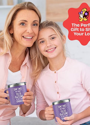 Xmas Gifts for Women - Birthday Friendship - Sometimes You Forget Your Awesome Gifts Purple Coffee Mug for Older Women 14oz Inspirational Unique