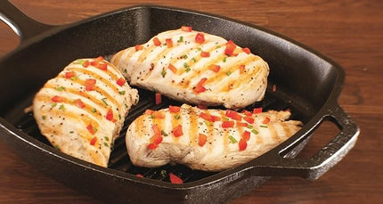 Lodge Manufacturing Company Lodge Cast Iron 10.5-inch Square Grill Pan, Black