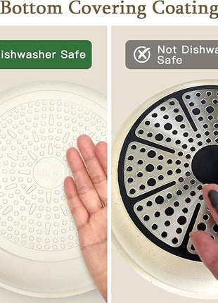 GiPP Ceramic Pots and Pans Set Non Stick, Nonstick Detachable Handle Cookware Sets, Healthy Non Toxic PFAS PFOA & PTFE Free, Dishwasher ＆Oven Safe, Induction Kitchen Pot and Pan, 15 Piece Cream