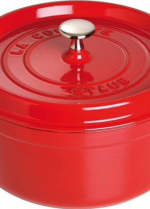Staub 4 Qt. Round Cocotte-cherry Red
