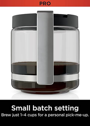 Ninja 14 Cup , Programmable Coffee Maker XL Pro with Permanent Filter, 2 Brew Styles Classic & Rich, 4 Programs Small Batch, Delay Brew, Freshness Timer & Keep Warm, Stainless Steel, DCM201