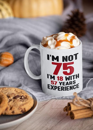 75th Birthday Coffee Mug - 75th Birthday Gifts for Men and Women - Vintage 1950, Best Gifts for Her, Him, Mom, Dad, Grandma, Grandpa - 75 Year Old Man or Woman, 75th Bday Presents Ideas 11oz Cup
