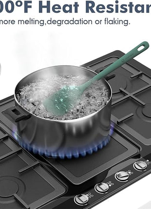 4 Pieces Silicone Spatula Set, Food Grade Rubber Spatula, Upgrade Strong Handle with Ergonomic Grip, Heat Resistant for Nonstick Cookware, Cooking