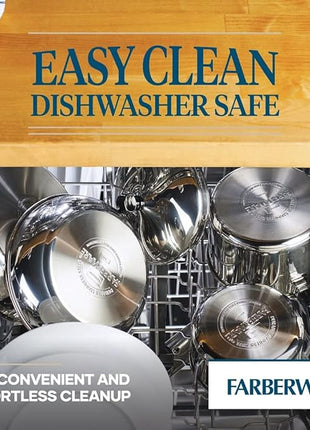 Farberware Classic Stainless Steel Cookware Pots and Pans Set, 15-Piece,50049,Silver