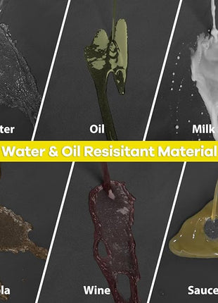 ROTANET Extra Large Apron for Men Adjustable Bib Aprons with 2 Pockets Cooking Kitchen Women Chef Water & Oil Resistant