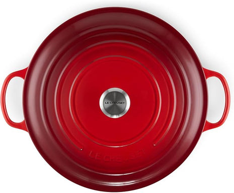 Le Creuset Enameled Cast Iron Signature Round Dutch Oven, 13.25 qt., Cerise
