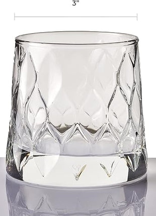 Pasabahce Premium Whiskey Glasses Set Of 4 - Exclusive Cocktail, Scotch, Bourbon, Liquor, Rum Glasses - Old Fashioned Glasses - 10.25 Oz Drinking Glasses - Perfect for Parties, Gifts