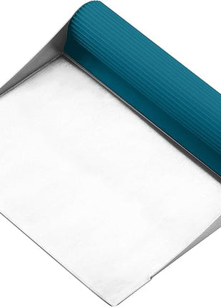 Rachael Ray Tools and Gadgets Stainless Steel Pastry Scraper / Bench Scrape / Kitchen Tool for Baking and Cooking / Dishwasher Safe, Marine Blue, Medium
