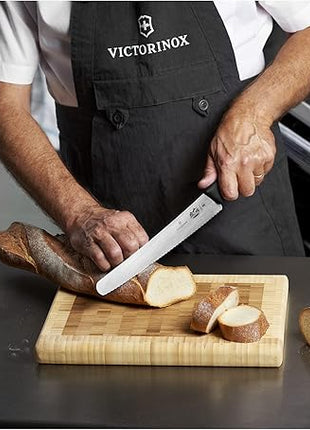 Victorinox 10.25 Inch Fibrox Bread Knife with Ultra-Sharp Serrated Edge, Black