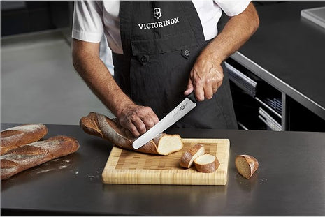 Victorinox 10.25 Inch Fibrox Bread Knife with Ultra-Sharp Serrated Edge, Black