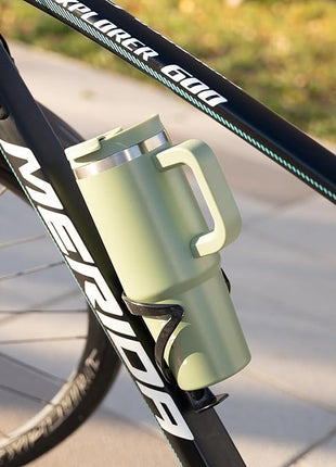 BJPKPK 30 oz Stainless Steel Tumbler With Handle Insulated Tumblers With 2 Straw Travel Coffee Mug With Lid,Sage