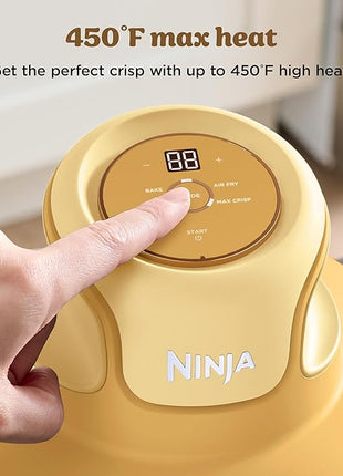 Ninja | Air Fryer | Crispi 4-in-1 Portable Cooking System | 4QT & 6 Cup Glass Containers, Crisper Plates & Storage Lids Included | Microwave, Freezer & Dishwasher Safe | Ginger Snap | FN101GD