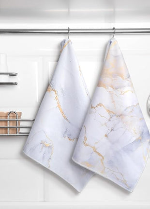 Boyiee Set of 6 Marble Kitchen Towels Gold Dish Towels Absorbent Stylish Marble Tea Towels 24 x 16 Inches Modern Hand Towels Housewarming Gifts for Farmhouse Kitchen Bathroom Decorations