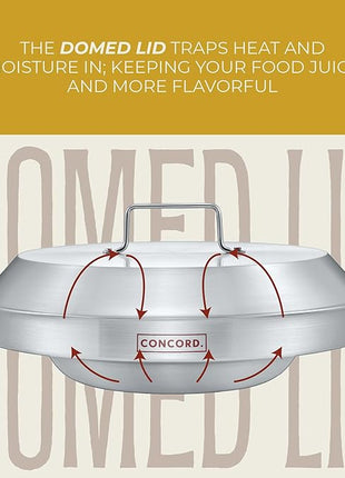 CONCORD Stainless Steel 3 Piece 22" Comal Cookware Set. Comales Discada Set