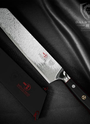 Dalstrong Kiritsuke Chef Knife - 8.5 inch - Shogun Series Elite - Damascus - Japanese AUS-10V Super Steel Kitchen Knife - Premium Black G10 Handle - Razor Sharp Knife - Chef's Knife - w/Sheath