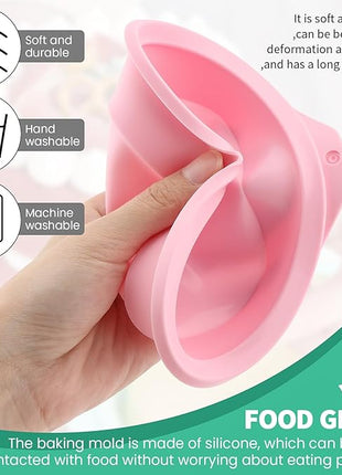 4Pcs Air Fryer Egg Mold Round Silicone Round Silicone 4'' Burger Buns Moulds Air Fryer Bites Egg Molds for Muffin Lids,Toast,Baking Hamburger,Non-Stick Air Fryer Accessories