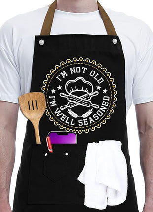 REHAVE Kitchen Gifts For Men, Women, Gifts for Mom, Gifts for Dad, Husband, Boyfriend, Brother, Wife, Girlfriend, Unique Birthday Gifts, Humor Apron for friends, Bff, Kitchen Chef Aprons Baking Gifts