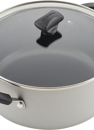 Farberware Cookstart DiamondMax Nonstick Cookware/Pots and Pans Set, Dishwasher Safe, Includes Baking Pan and Cooking Tools, 15 Piece - Silver