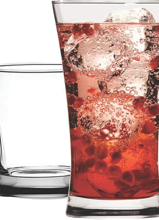 Anchor Hocking Linden Drinking Glasses (16-Pieces, dishwasher safe)