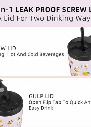 BJPKPK 34oz Skinny Tumbler With lid And Straw Stainless Steel Travel Coffee Mug Insulated Tumblers Cups,Hawaii Fruits Purple