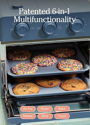 Our Place Wonder Oven Essentials Kit | Extra Air Fryer Basket & Nonstick Ceramic-Coated Bake Pan | Oven Safe, Eco-Friendly | Blue Salt