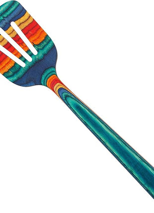 Totally Bamboo Baltique Montego Bay Collection 12-1/2" Wooden Slotted Spatula, Safe for Nonstick