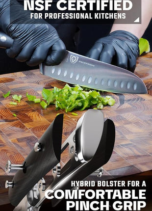 Dalstrong 3pc Knife Set - Gladiator Series Elite - Chef Essentials - Chef Knife, Santoku Knife, Paring Knife - G10 Handle - High Carbon German Steel - w/Sheaths - NSF Certified