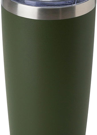 DOMICARE 20oz Stainless Steel Tumbler Bulk with Lid, Double Wall Vacuum Insulated Travel Mug, Powder Coated Coffee Cup, Army Green, 1 Pack