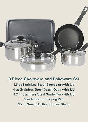 Gibson Home 74 Piece Kitchen in a Box Pots and Pans Cookware, Plates and Bowls Dinnerware, Cutlery Knife Block, Flatware Utensils, Tools & Gadgets, Storage, Glasses Set