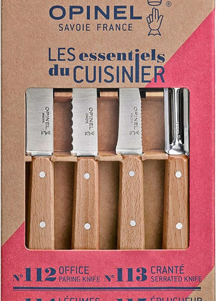 Opinel Essentials Kitchen Knives Box Set - Natural