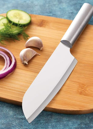 Rada Cutlery 7-piece Starter Knife Gift Set (S38), Stainless Steel Hollow Ground Blades, Made in USA, Silver Handles