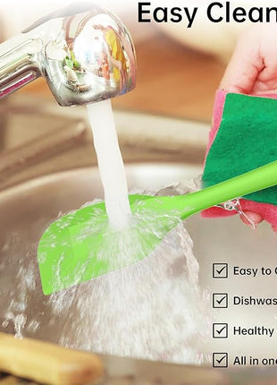 Barsone 5-Piece Silicone Spatula Set - Heat Resistant 446°F Food Grade BPA Free, Nonstick Cookware Safe Dishwasher Safe Kitchen Tools for Baking, Cooking, Stirring, Multicolor.