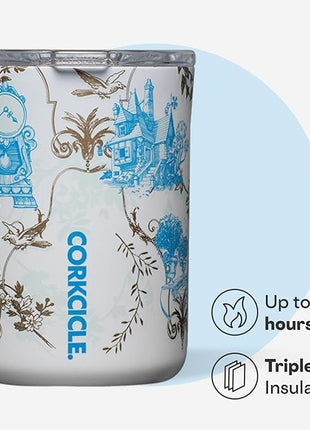 Corkcicle Classic Coffee Mug - Triple Insulated Stainless Steel for Travel - Shatter-Proof Lid - Keeps Drink Hot Over 3 Hours - Holiday Mug Gift - Great for Gifting Warmth - 16 oz - Princess Belle
