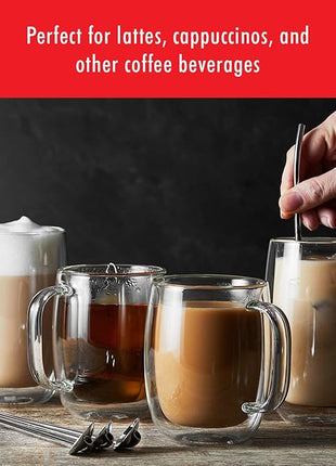 ZWILLING Sorrento Plus 2-pc Double-Wall Glass Coffee Mug Set, Clear