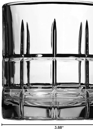 Anchor Hocking Manchester Rocks Old Fashioned Whiskey Glasses, 10.5 oz (Set of 4) -