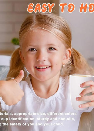 Homienly Wheat Straw Drinking Glasses, 12 OZ Alternative to Plastic Cups Set of 6, Reusable Drinking Cups for Kitchen, Outdoor, Unbreakable Lightweight Water Tumblers, Dishwasher Safe Cup Set(White)