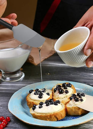 Coukre Silicone Spatula Set of 5,High Temperature Resistant, Food Grade Silicone, Dishwasher Safe, for Baking, Cooking (Colorful A Black)