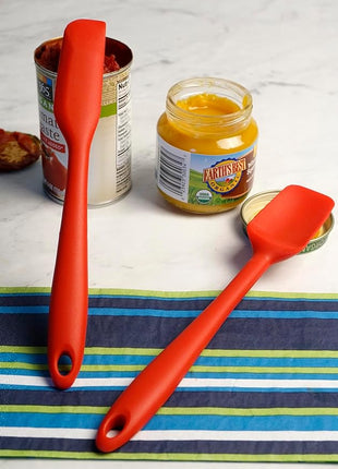 RSVP International Ela's Favorite Silicone Spatula, Red, 8" | BPA-Free Silicone | Scrape Batters, Flip Eggs, Ice Cakes, & More | Dishwasher Safe & Heat Resistant | Cooking, Baking & More