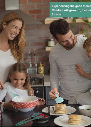 Silicone Spatula Set, Premium Spatulas Silicone Heat Resistant 2 Small & 2 Large Flexible Scraper for Nonstick Cookware, Rubber Spatula for Kitchen Mixing Baking Cooking Use, Soft Spatula - Set of 4