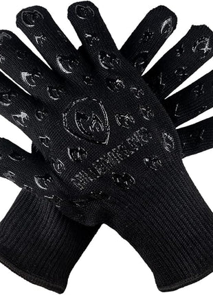 Grill Armor Oven Gloves – 932°F Heat, Fire & Cut Resistant Mitts for BBQ, Grill, Cooking, Grilling, Baking, Smoker & Fire Pit