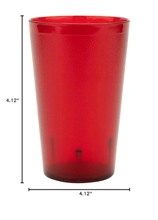 G.E.T. 5032-1-R-EC Heavy-Duty Plastic Restaurant Tumblers, 32 Ounce, Red (Set of 4)