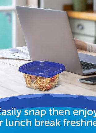 Ziploc Food Storage Meal Prep Containers Reusable for Kitchen Organization, Smart Snap Technology, Dishwasher Safe, Deep Rectangle, 16 Count