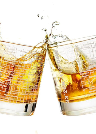 Greenline Goods Whiskey Glasses - 10 Oz Tumbler Gift Set for Phoenix lovers, Etched with Phoenix Map Old Fashioned Rocks Glass - Set of 2