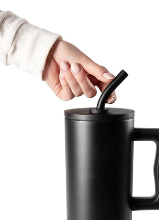 Simple Modern 40 oz Tumbler with Handle and Straw Lid | Leak-Proof Insulated Stainless Steel Water Bottle Travel Mug Cupholder Use | Gifts for Women Men Him Her | Trek Signature | Chartreuse Tie Dye