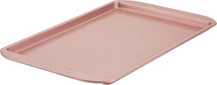Farberware Nonstick Bakeware, Nonstick Cookie Sheet / Baking Sheet - 11 Inch x 17 Inch, Rose Gold Red
