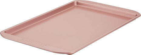 Farberware Nonstick Bakeware, Nonstick Cookie Sheet / Baking Sheet - 11 Inch x 17 Inch, Rose Gold Red