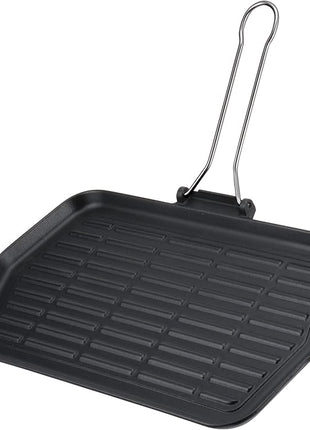 Ilsa V174 Dietella Cast Iron 9-Inch x 14.5-Inch Rectangular Grill, Black